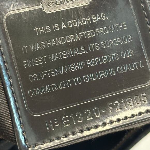 Vintage Y2K Coach Black and Gray Monogram Shoulder Bag - Picture 7 of 8